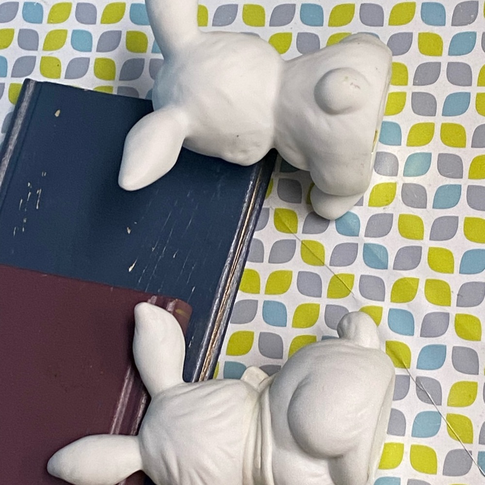 Vintage Homco white porcelain Bunnies - Picture 10 of 10